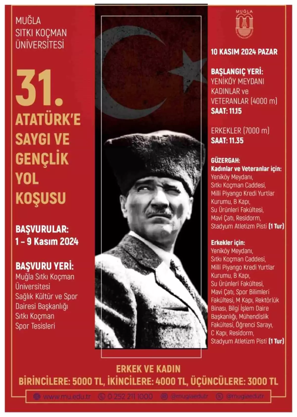 Atatürk’e Saygı Koşusu 10 Kasım’da